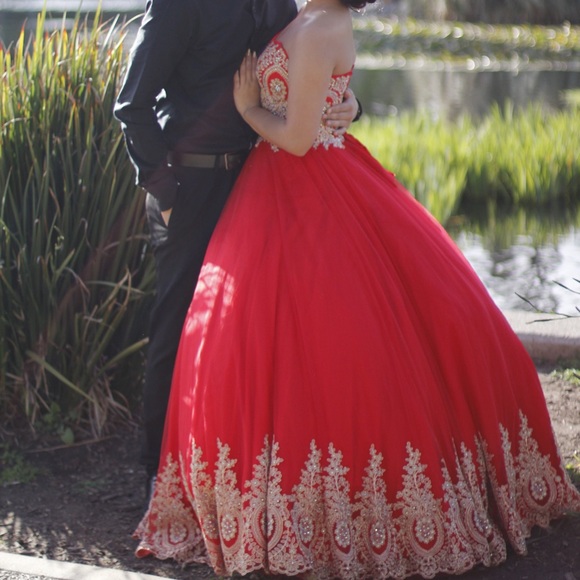 Debutant Red Ball Gown - Picture 6 of 6
